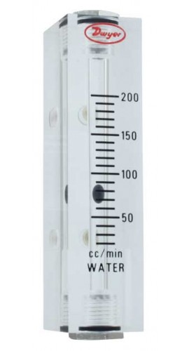 Dwyer VFA-41-EC Flow Meter, 2" Scale, 0.6-5 GPH Water, End Connection-