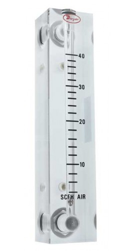 Dwyer VFB-52 Flow Meter, 4&quot; Scale, 4-40 SCFH Air-