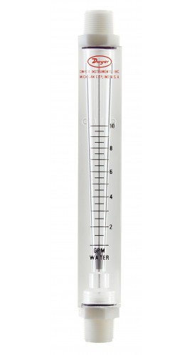 Dwyer VFCII-121 Flow Meter, 5" Scale, 4-25 SCFM Air-