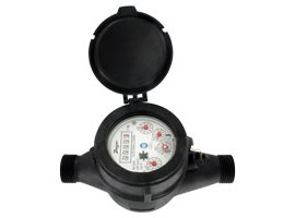 Dwyer WPTN-A-C-02-1 Multi-Jet Plastic Water Meter, &amp;frac58; x &amp;frac34;&amp;quot;, 1 gallon-