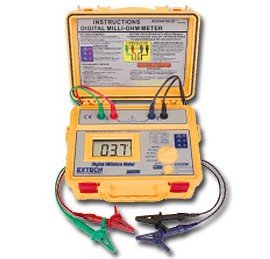 Extech 380580-NIST High Accuracy Battery Powered Milliohm Meter,-