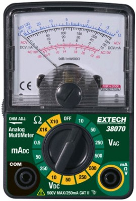 Extech 38070 Compact Analog Multimeter-