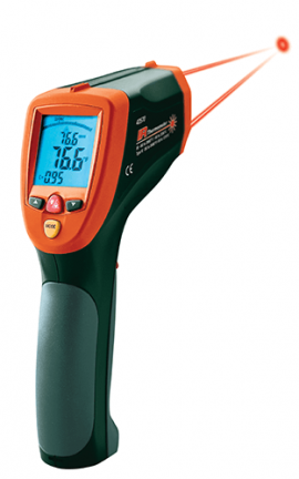 Extech 42570 50:1 Dual Infrared (IR) Thermometer with Type-K Input, -58 to 3992&amp;deg;F-