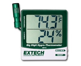Extech 445715-NISTL Big Digit Remote Probe Hygro-Thermometer,  -