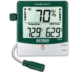 Extech 445815-NIST Hygro-Thermometer Humidity Alert with Dew Point,  -