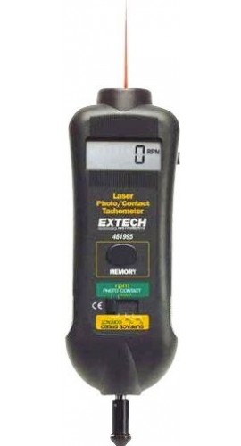 Extech 461995-NIST Laser Photo/Contact Tachometer,  -