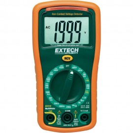 Extech EX310 Manual Ranging MultiMeter and Voltage Detector, 600V/10A-