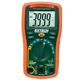 Extech EX330-NIST Multimeter/Non-Contact Voltage Detector, 600V/10A/40M&amp;frac12;,  -