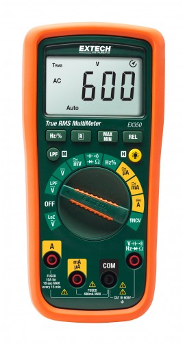 Extech EX350 TRMS Multimeter with NCV, 11 Functions-