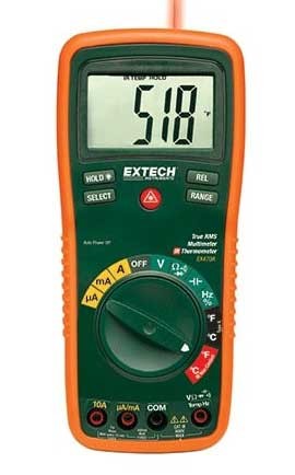 Extech EX470A-NIST True RMS Multimeter with IR thermometer,-