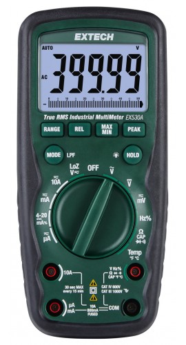 Extech EX5xxA Series Heavy Duty True RMS Multimeter, &amp;plusmn;0.06%, 50,000-