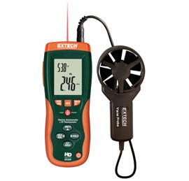 Extech HD300-NIST CFM/CMM Thermo-Anemometer with built-in IR Thermometer,  -