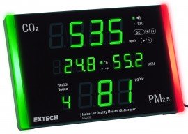 Extech IAQ320 Indoor Air Quality Monitor/Data Logger, PM2.5, CO<sub>2</sub>-
