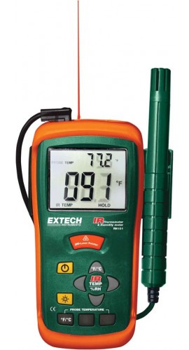 Extech RH101 Hygro-Thermometer and IR Thermometer-