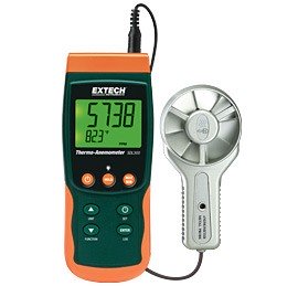 Extech SDL300Metal Vane Thermo-Anemometer/Data Logger,  -