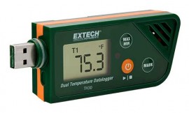 Extech TH30 USB Dual Temperature Datalogger, -30 to 70&amp;deg;C-