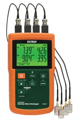 Extech VB5004-Channel Vibration Meter/Data Logger,  -