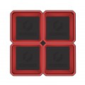 EZRED EZTRAY-QRD Expandable Magnetic Parts Quad Tray, red-