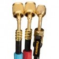 Fieldpiece HR3C Refrigerant Hose Set Combo with 1/4&amp;quot; low loss and 1/4&amp;quot; ball valve-