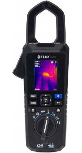 FLIR CM275 Industrial Imaging Clamp Meter with IGM and Bluetooth, 160 x 120, 600 A AC/DC-