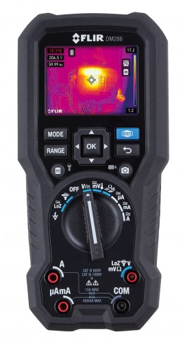 FLIR DM286 Industrial Thermal Imaging Multimeter with IGM, 160 x 120, 23 to 572°F-