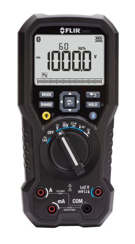 FLIR DM93-2 True RMS Industrial Multimeter with VFD Mode &amp; Bluetooth, 1000V-
