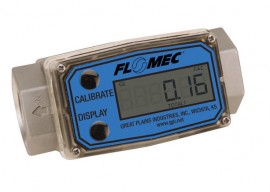 FLOMEC G2A10NQ9GMA Turbine Aluminum Flowmeter, 5-50 GPM, 1&quot;-