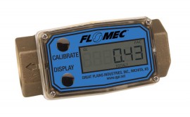 FLOMEC G2B15N09GMB Flow Meter, Industrial, Brass, 1-1/2"Npt-