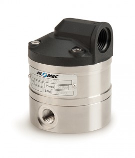 FLOMEC OM008S003-822 Small Capacity Flow Meter, 3/8&quot;, Stainless Steel Body, No Bearing, Teflon Encapsulated Viton O-Ring-