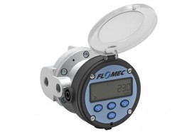 FLOMEC OMA-015-N-R14 Oval Gear Flowmeter Medium Capacity with aluminium body, FNPT and RT14 backlit rate totalizer &amp;frac12;", gallons-
