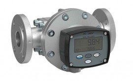 FLOMEC OMA-040-F-R40 Oval Gear Flowmeter Medium Capacity with aluminium body, ANSI-150 RF flanged and RT40 backlit rate totalizer, 1-1/2&quot;, gallons-