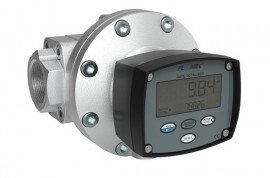 FLOMEC OMA-040-N-R40 Oval Gear Flowmeter Medium Capacity with aluminium body, FNPT and RT40 backlit totalizer, 1-1/2&quot;, gallons-
