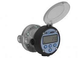 FLOMEC OMS-015-N-R14 Oval Gear Flowmeter Medium Capacity with stainless steel body, FNTP and RT14 backlit rate totalizer, &amp;frac12;&quot;, gallons-