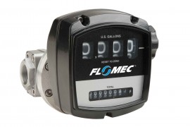 FLOMEC OMS-025-N-M OM Mechanical Oval Gear Flowmeter with stainless steel body, 1", FNPT-
