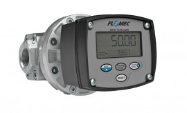 FLOMEC OMS-025-T-R40 OM Medium Capacity Oval Gear Flowmeter with stainless steel body, 1", sanitary fittings-