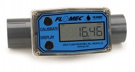 FLOMEC TM07NQ9GMA 3/4&quot; NPT PVC Water Flow Meter, 2-20 GPM (7.6-76 LPM)-