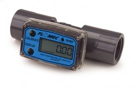 FLOMEC TM10NQ9GMA 1&quot; NPT PVC Water Flow Meter, 5-50 GPM (19-190 LPM)-