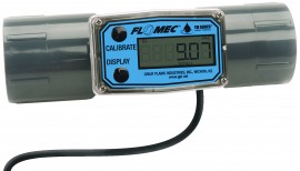 FLOMEC TM100-N-LP PVC Water Meter with 1" Turbine, NPT Female-