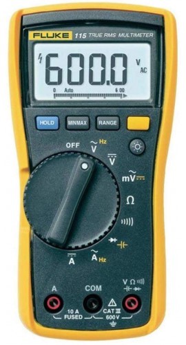 Fluke 115 CAL True-RMS Digital Multimeter, calibrated traceable with data-