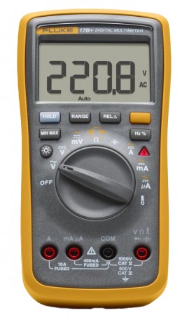 Fluke 17B+ ESP Digital Multimeter with temperature and frequency, 1000 V, 10 A-