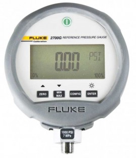 Fluke 2700G Series Digital Pressure Gauge, -12 to 500 psi with accreditation, 4.5&amp;quot; dial, &amp;frac14;&amp;quot; NPT male, bottomcast ZNAL housing-