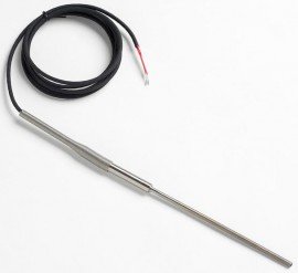 Fluke 5627A-6-J Precision Thermometer/RTD Temperature Probe with Banana Plugs, 6 x 0.19in, -200 to 300&amp;deg;C-