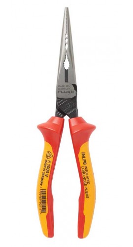 Fluke INLP8 Insulated Long Nose Pliers with Side Cutter &amp;amp; Gripping Zones, 1000 V-