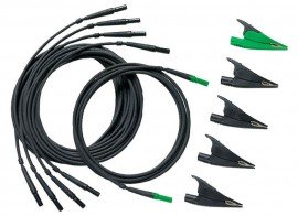 Fluke TLS430 - Test Leads and Alligator Clips (4 black, 1 green)-