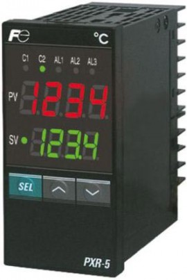 Fuji Electric PXF4AAY-0V100 Fuzzy Logic Controller 1/8 DIN, T/C (&amp;deg;C), SSR/SSC, 2-pt. Alarm, 100-240 VAC-