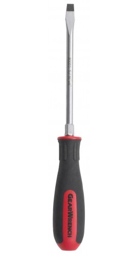 GearWrench 80023 Slotted Dual Material Screwdriver, 5/16 x 6&amp;quot;-