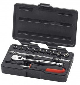 GearWrench 80324 &amp;frac14;&amp;quot; Drive 6 Point Standard SAE Mechanics Tool Set, 13-piece-