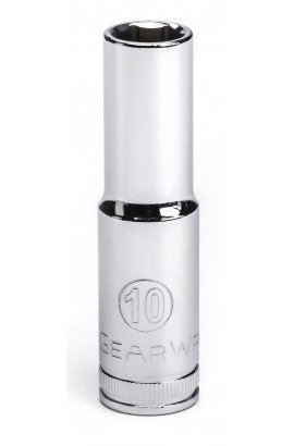 GearWrench 80392 &amp;frac38;&amp;quot; Drive 6-Point Deep Metric Socket, 10 mm-