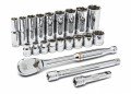 GearWrench 80557 &amp;frac38;&amp;quot; Drive 6 &amp; 12-point Standard &amp; Deep SAE Mechanics Tool Set, 21-piece-