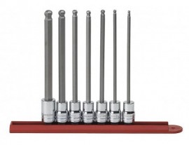 GearWrench 80574 &amp;frac38;&amp;quot; Drive Long Ball End Hex Bit SAE Socket Set, 7-piece-